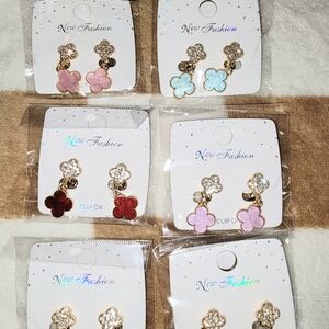 Clover Clip-On Earrings Set